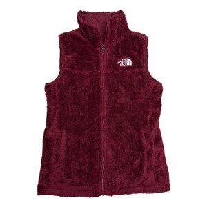 THE NORTH FACE Reversible 2-in-1 Faux Fur Fleece Red Vest Womens XS
